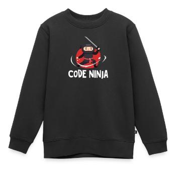 Code Ninja Programmierung - Kinder Premium Organic Sweatshirt - Schwarz - Vorne - AI Model Kid Female (0cm)