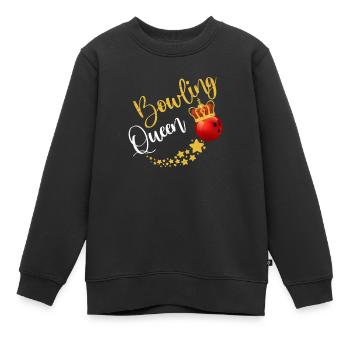 Bowling - Kinder Premium Organic Sweatshirt - Schwarz - Vorne - AI Model Kid Female (0cm)