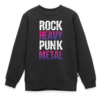 Rock Heavy Metal Musik - Kinder Premium Organic Sweatshirt - Schwarz - Vorne - AI Model Kid Female (0cm)