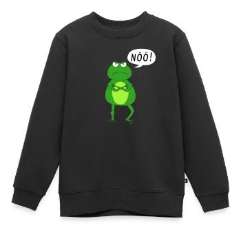 Lustige Amphibie - Kinder Premium Organic Sweatshirt - Schwarz - Vorne - AI Model Kid Female (0cm)