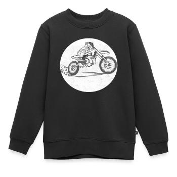 MOTOCROOS SW - Kinder Premium Organic Sweatshirt - Schwarz - Vorne - AI Model Kid Female (0cm)