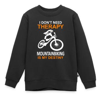 Mountainbiker Mountainbike Mountainbiken - Kinder Premium Organic Sweatshirt - Schwarz - Vorne - AI Model Kid Female (0cm)