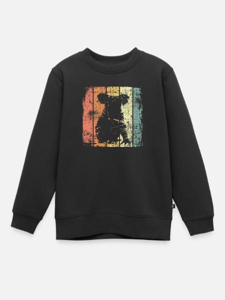 Koala Bär vintage - Kinder Premium Organic Sweatshirt - Schwarz