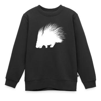 Stachelschwein - Kinder Premium Organic Sweatshirt - Schwarz - Vorne - AI Model Kid Female (0cm)