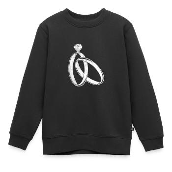 Mariage de mariée mariage - Sweat Premium enfant bio - noir - Devant - AI Model Kid Female (0cm)
