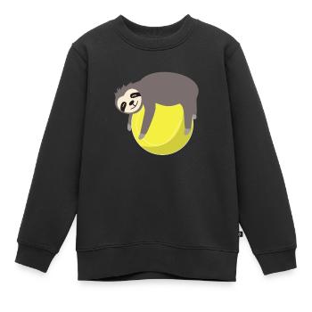 Tennisball et paresseux Tennis Sport Cadeau - Sweat Premium enfant bio - noir - Devant - AI Model Kid Female (0cm)