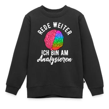 Psychologe Therapeut gehirn Psyche Freud - Kinder Premium Organic Sweatshirt - Schwarz - Vorne - AI Model Kid Female (0cm)