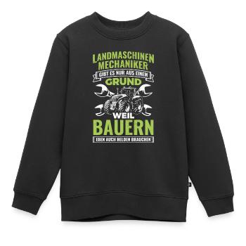 Landmaschinenmechaniker Mechaniker Landmaschinen - Kinder Premium Organic Sweatshirt - Schwarz - Vorne - AI Model Kid Female (0cm)