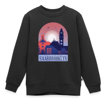 Sarrebruck Je suis fier de ma ville - Sweat Premium enfant bio - noir - Devant - AI Model Kid Female (0cm)