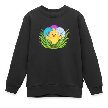 Ostern - Kinder Premium Organic Sweatshirt - Schwarz - Vorne - AI Model Kid Female (0cm)