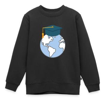 Bildung Welt Lernen Lehren Schule - Kinder Premium Organic Sweatshirt - Schwarz - Vorne - AI Model Kid Female (0cm)