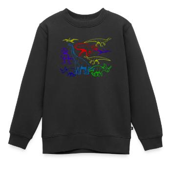 Dino-Modelle - Kinder Premium Organic Sweatshirt - Schwarz - Vorne - AI Model Kid Female (0cm)