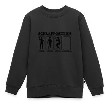 Schlafposition Krankenpfleger - Kinder Premium Organic Sweatshirt - Schwarz - Vorne - AI Model Kid Female (0cm)