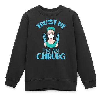 Chirurgien Médecin Opération Hôpital Chirurgie - Sweat Premium enfant bio - noir - Devant - AI Model Kid Female (0cm)
