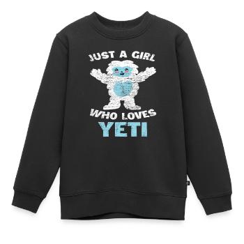 Bigfoot Mädchen Yeti - Kinder Premium Organic Sweatshirt - Schwarz - Vorne - AI Model Kid Female (0cm)