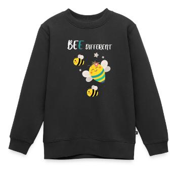 Bee different Biene Bienchen Hummel Veränderung - Kinder Premium Organic Sweatshirt - Schwarz - Vorne - AI Model Kid Female (0cm)