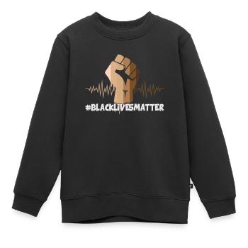 Black Lives Matter - Kinder Premium Organic Sweatshirt - Schwarz - Vorne - AI Model Kid Female (0cm)
