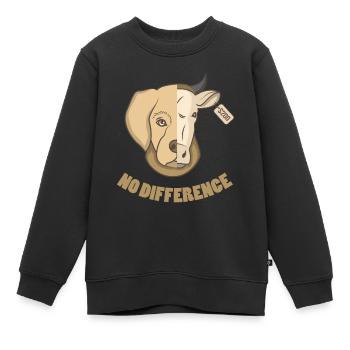 VEGETARIAN gift animal rights activists for vegans - Kids Premium Organic Sweatshirt - black - Front - AI Model Kid Female (0cm)