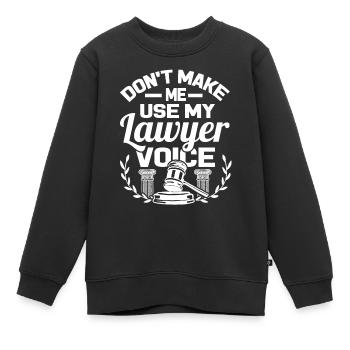 anwalt - Kinder Premium Organic Sweatshirt - Schwarz - Vorne - AI Model Kid Female (0cm)