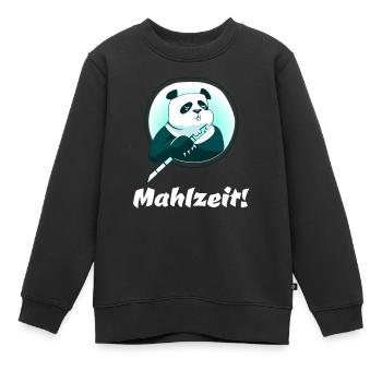 Mahlzeit! - Kinder Premium Organic Sweatshirt - Schwarz - Vorne - AI Model Kid Female (0cm)