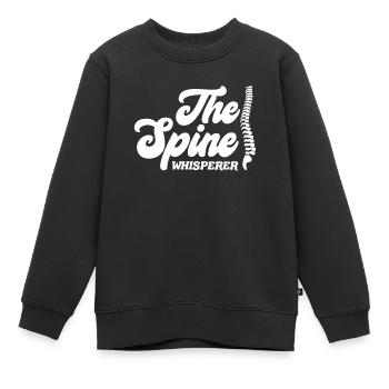 Chiropraktiker Knochen Wirbelsäulen Flüsterer - Kinder Premium Organic Sweatshirt - Schwarz - Vorne - AI Model Kid Female (0cm)