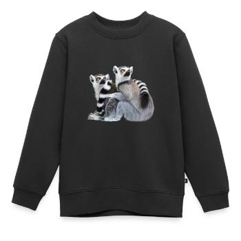 Lemur Lemur Design Men Women Gift - Kids Premium Organic Sweatshirt - black - Front - AI Model Kid Female (0cm)