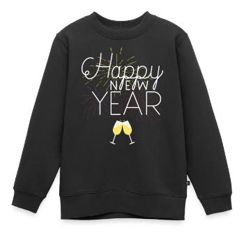 Happy New Year Celebration - Kinder Premium Organic Sweatshirt - Schwarz - Vorne - AI Model Kid Female (0cm)