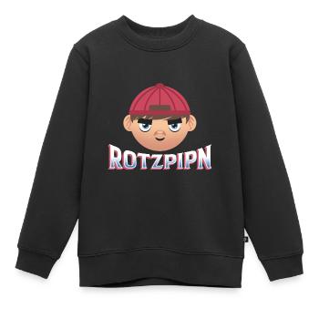 Rotzpipn | Rotzbua | Geschenk für Coole Jungs - Kinder Premium Organic Sweatshirt - Schwarz - Vorne - AI Model Kid Female (0cm)