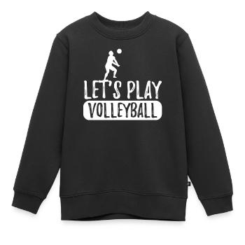 Cadeau d'équipe de jeu de sport de volleyball - Sweat Premium enfant bio - noir - Devant - AI Model Kid Female (0cm)