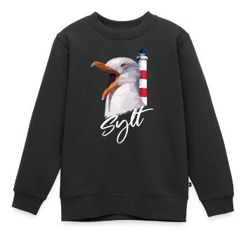 Cadeau de l'île de la mer du Nord Sylt Westerland - Sweat Premium enfant bio - noir - Devant - AI Model Kid Female (0cm)