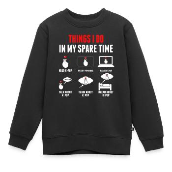 Kpop K-pop Merch K-Pop-Fracht-Geschenk - Kinder Premium Organic Sweatshirt - Schwarz - Vorne - AI Model Kid Female (0cm)
