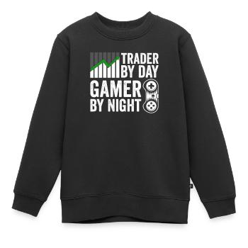 Funny Stock Exchange Day Trader Wall Street Stocks - Kinder Premium Organic Sweatshirt - Schwarz - Vorne - AI Model Kid Female (0cm)