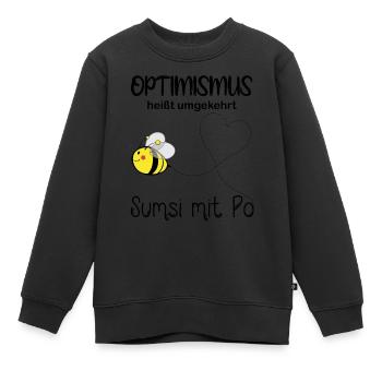 Sumsi mit Po Optimismus - Kinder Premium Organic Sweatshirt - Schwarz - Vorne - AI Model Kid Female (0cm)