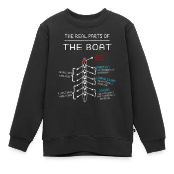 Aviron bateau de rame aviron - Sweat Premium enfant bio - noir - Devant - AI Model Kid Female (0cm)