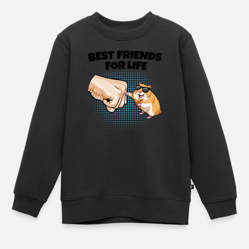 Amant de hamster cadeaux mignons de hamster - Sweat Premium enfant bio - noir