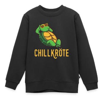 Le crapaud froid - Sweat Premium enfant bio - noir - Devant - AI Model Kid Female (0cm)