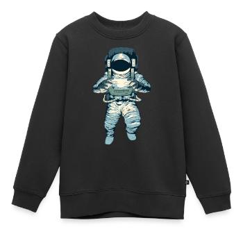 L'astronaute - Sweat Premium enfant bio - noir - Devant - AI Model Kid Female (0cm)