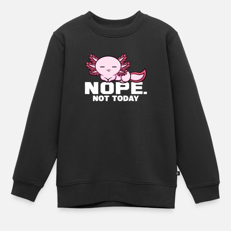 Axolotl Querzahnmolch Schwanzlurch Geschenk - Kinder Premium Organic Sweatshirt - Schwarz