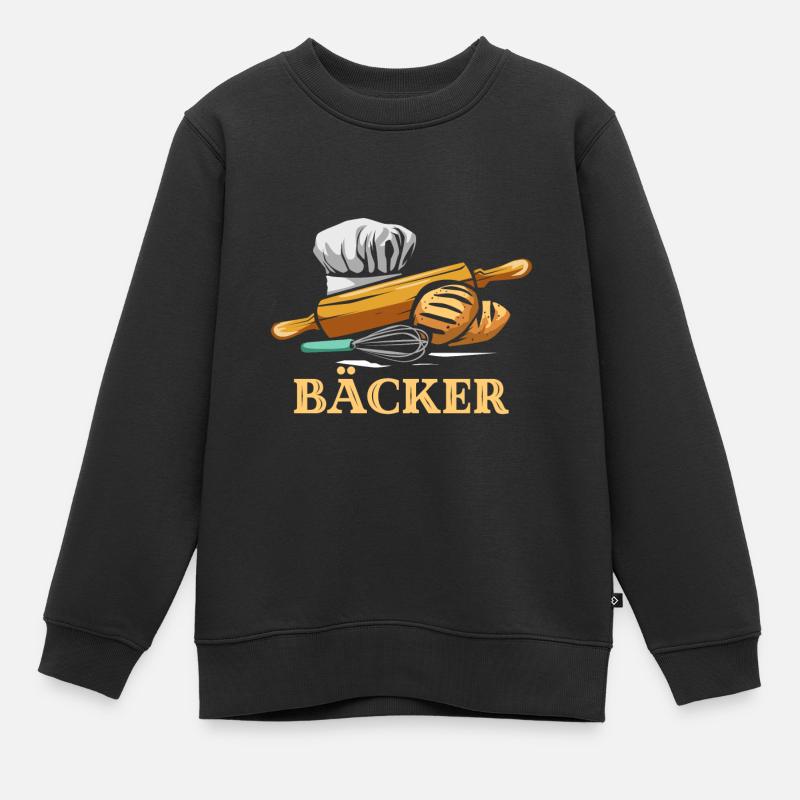Bäcker - Kinder Premium Organic Sweatshirt - Schwarz