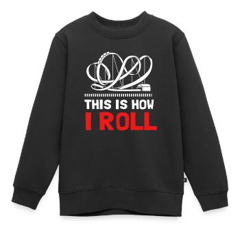 Achterbahn - Kinder Premium Organic Sweatshirt - Schwarz - Vorne - AI Model Kid Female (0cm)