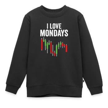 Drôles de commerçants de jour de bourse actions de Wall Street - Sweat Premium enfant bio - noir - Devant - AI Model Kid Female (0cm)