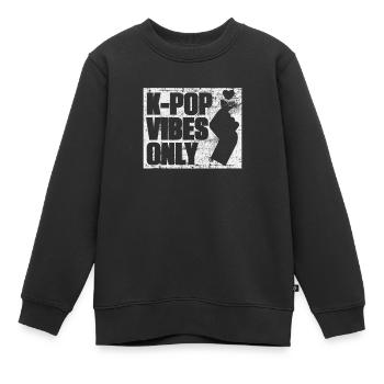 K-Pop - Kinder Premium Organic Sweatshirt - Schwarz - Vorne - AI Model Kid Female (0cm)