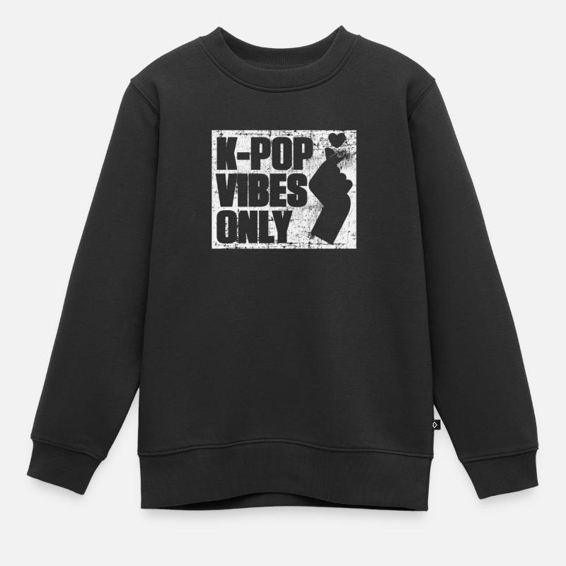 K-Pop - Kinder Premium Organic Sweatshirt - Schwarz