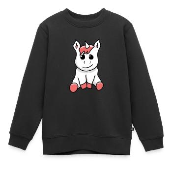 Einhorn Fabelwesen Kinder Baby Kleinkind - Kinder Premium Organic Sweatshirt - Schwarz - Vorne - AI Model Kid Female (0cm)