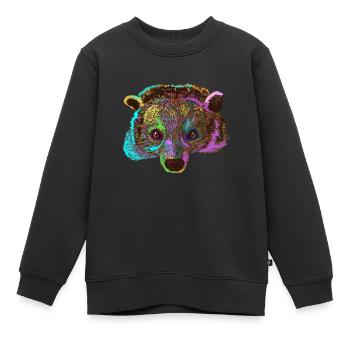 Splash Binturong Martre - Sweat Premium enfant bio - noir - Devant - AI Model Kid Female (0cm)