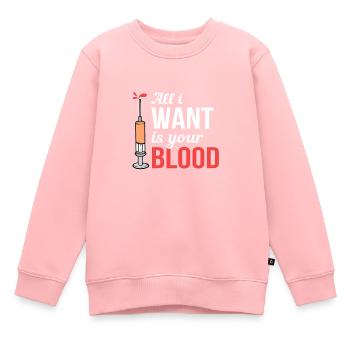 Donneur de sang Infirmière Docteur - Sweat Premium enfant bio - rose - Devant - AI Model Kid Female (0cm)