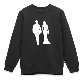 Hochzeit - Kinder Premium Organic Sweatshirt - Schwarz - Vorne - AI Model Kid Female (0cm)