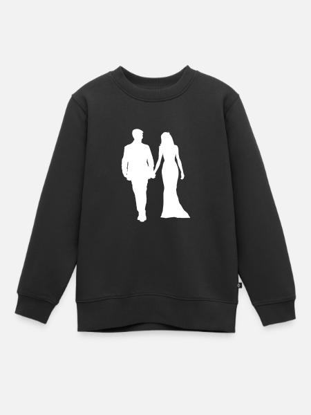 Hochzeit - Kinder Premium Organic Sweatshirt - Schwarz