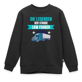 LKW Fahrer Brummi Trucker stolz lustig Geschenk - Kinder Premium Organic Sweatshirt - Schwarz - Vorne - AI Model Kid Female (0cm)