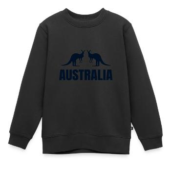 Australie - Sweat Premium enfant bio - noir - Devant - AI Model Kid Female (0cm)
